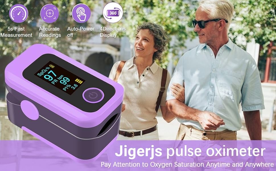 Pulse Oximeter Fingertip Oxygen Meter Finger Pulse Oximeter Blood