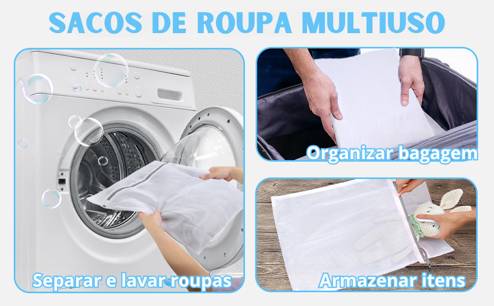 saco de roupa, saco de lavar roupa, saco organizador, saco de malha, organizar mala, organizar roupa