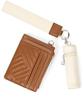 BOSTANTEN Keychain Wallet RFID Leather Credit Card Holder Wristlet Wallets for Women with Coin Pu...
