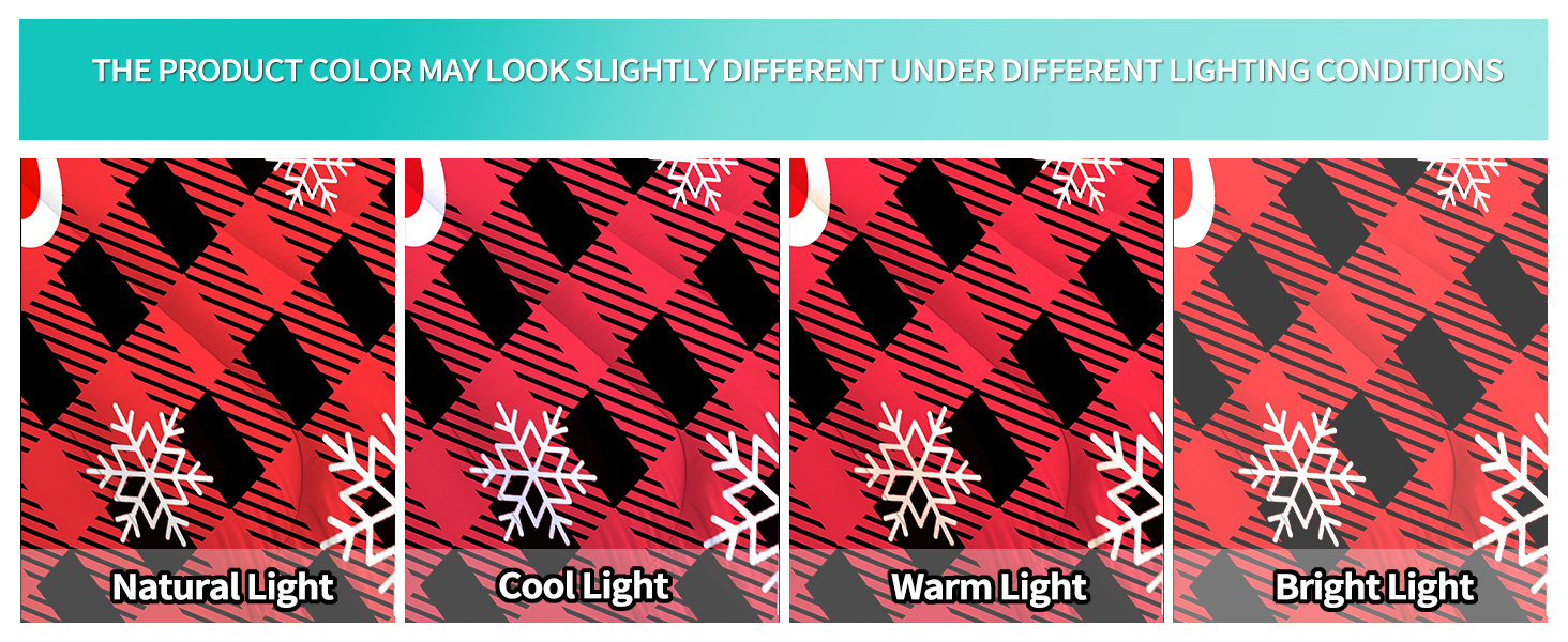 FUYEUN Christmas Comforter Set Full Size Black and Red