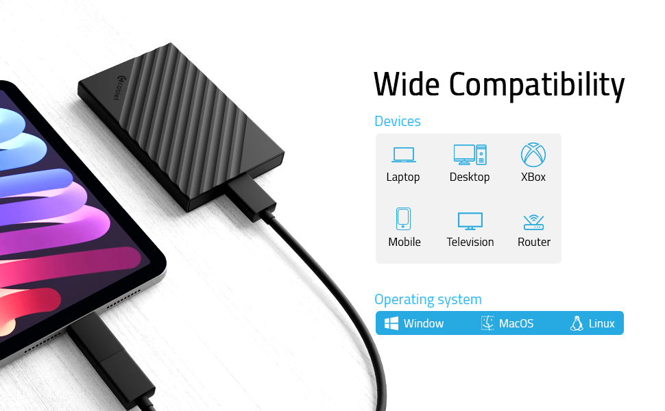 wide compatibiliy ssd enclouser