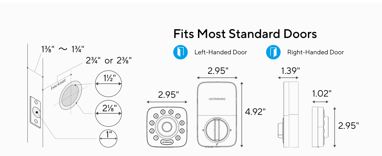 ULTRALOQ UBolt Pro WiFi Smart Lock with Door Sensor, 8in1 Keyless Entry Door Lock, Builtin