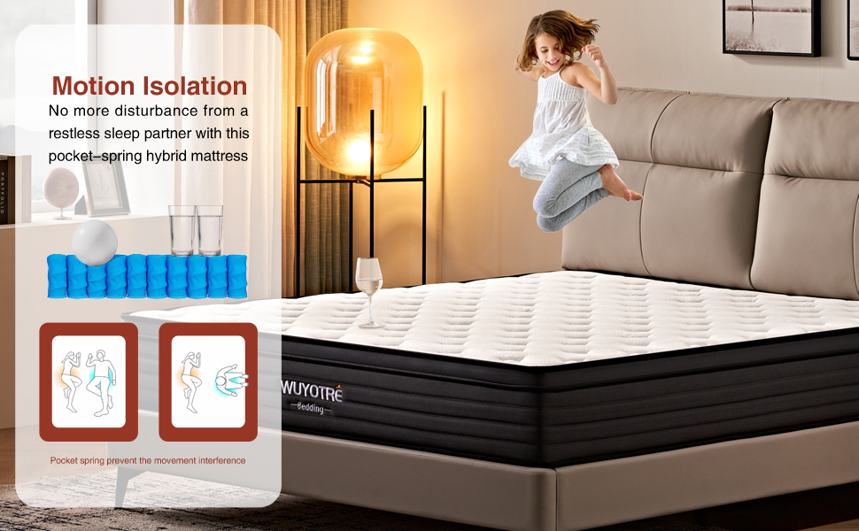 full/queen/king Innerspring Hybrid-Matratze in einer Box, einzeln ummantelte Taschenfedern