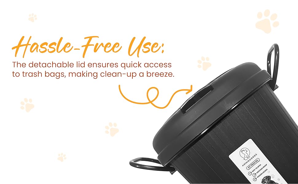 AnimoGoods™ Outdoor Dog Poop Trash Can Small Outdoor