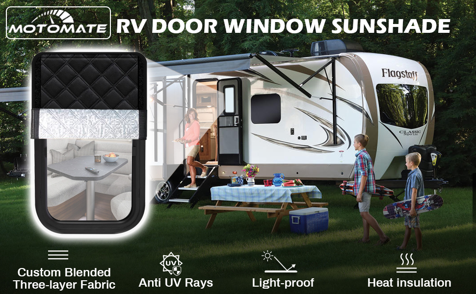 RV Door Window Shade Cover Rv Door Shade Sun Blackout