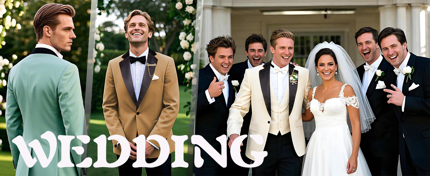 Suits for Men Wedding Corsage Blazer Jacket Groomsmen Sport Coat Sage Green Mardi Gras Carnival 