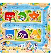 FCSONU Magnetic Color & Shape Maze, Toddler Montessori Toys for 3 4 5 Years Old Boy Girl Birthday...