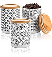 Yesland 3 Pack Kitchen Canisters Ceramic Food Storage Jar, 24 FL OZ Stackable Round Canister Sets...