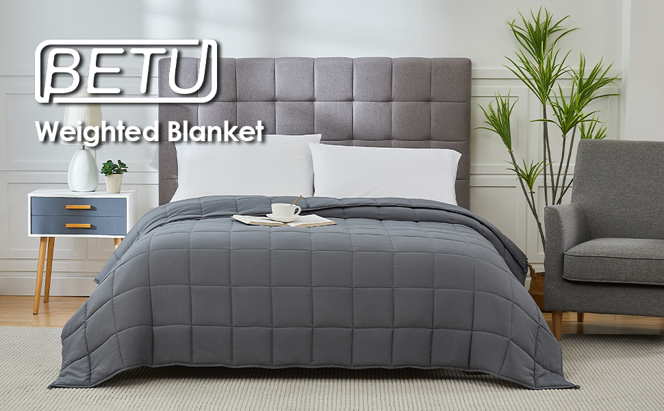 BETU Weighted Blanket 12 pounds for Adult Heavy Blanket
