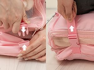 GRANNY SAYS 3-Shelf Hanging Travel Organizer, Hanging Packing Cubes for Closet Storage