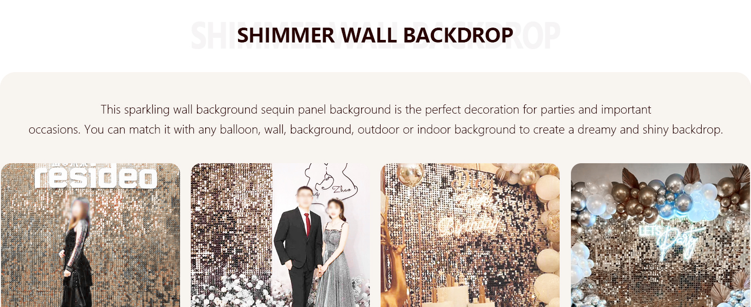 shimmer wall backdrop