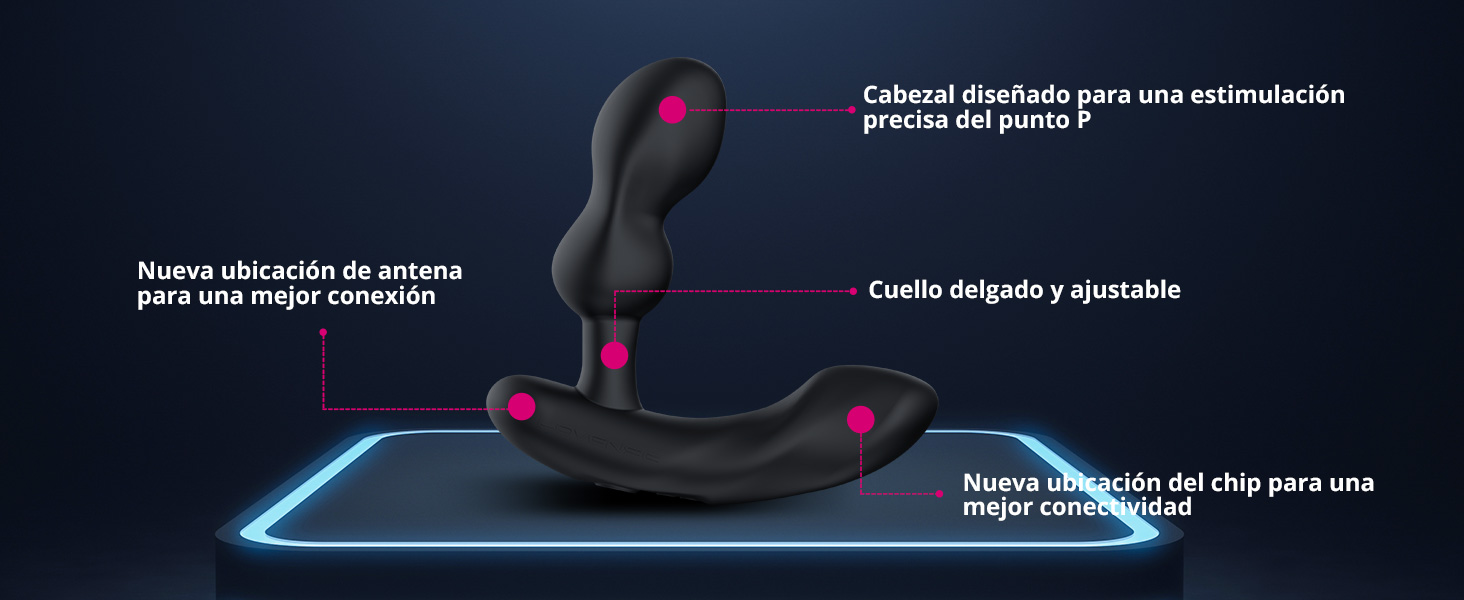 LOVENSE Edge 2 Masajeador de próstata masculino Vibrador anal, Estimulador de próstata y