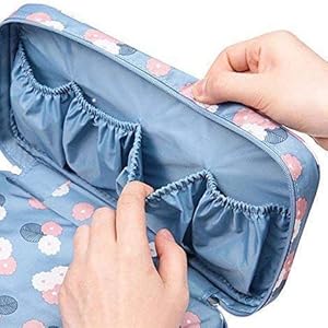 travel toiletry bag nylon pouch lingerie inner wear hanging storage organizer bra underwear case