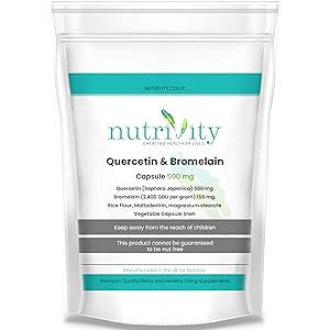 Quercetin and Bromelain 500mg Vegan Capsule