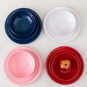 colorful dinnerware sets for 6