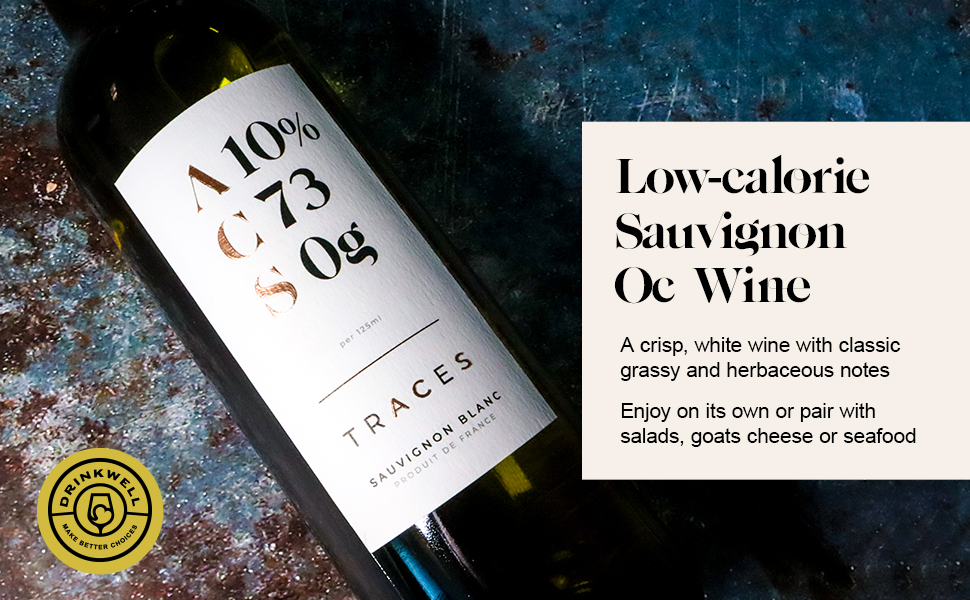 TRACES Lifestyle Sauvignon Blanc 6x750ml Only 73 Cals, ABV 10