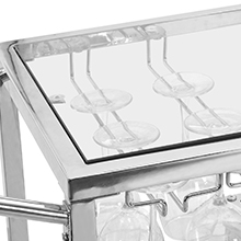 glass bar cart kitchen cart
