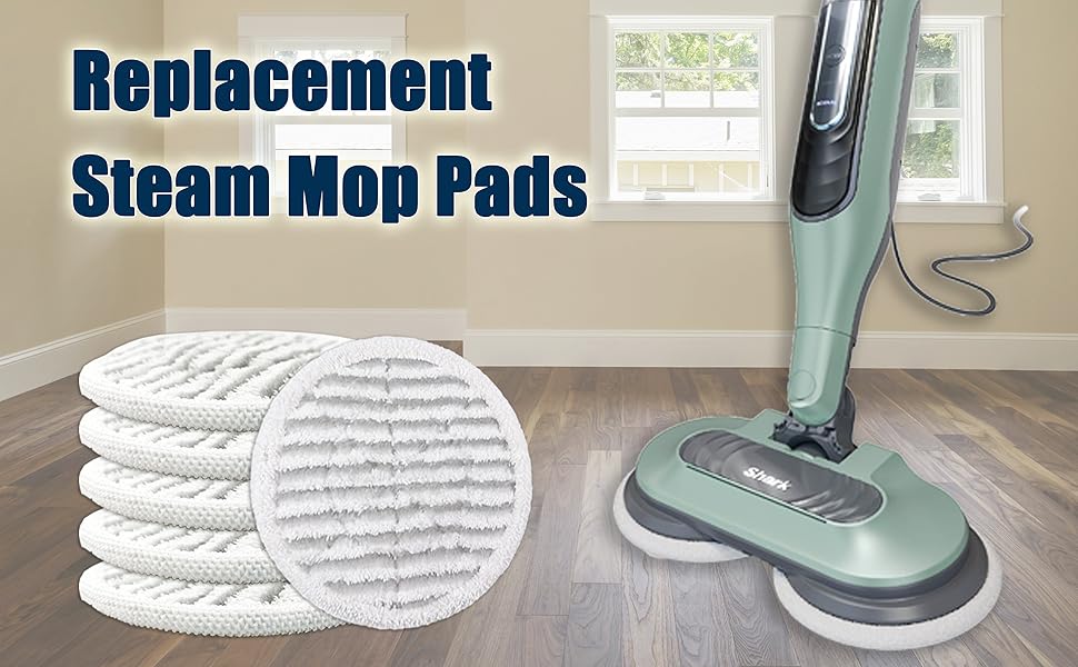 6 Pack Replacement Steam Mop Pads Compatible with Shark S7000 S7001 S7000AMZ