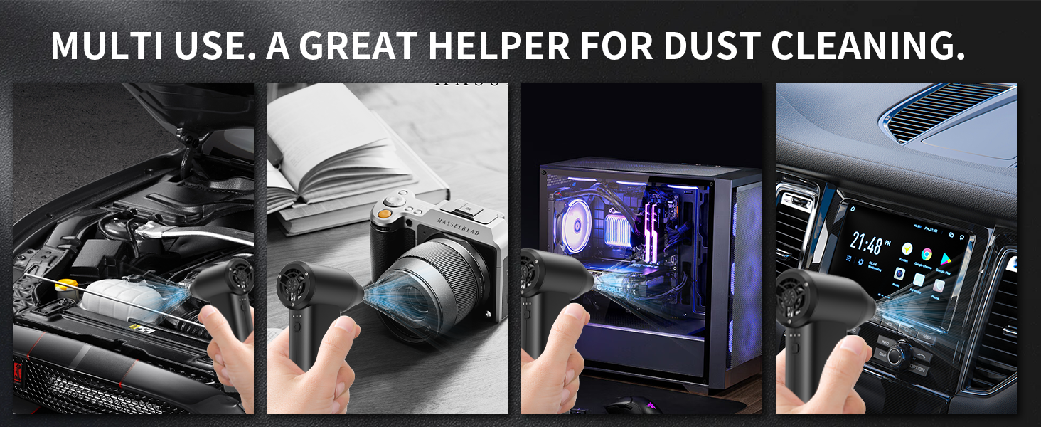 300000RPM Compressed Air Duster, 3Gear Adjustable Electric