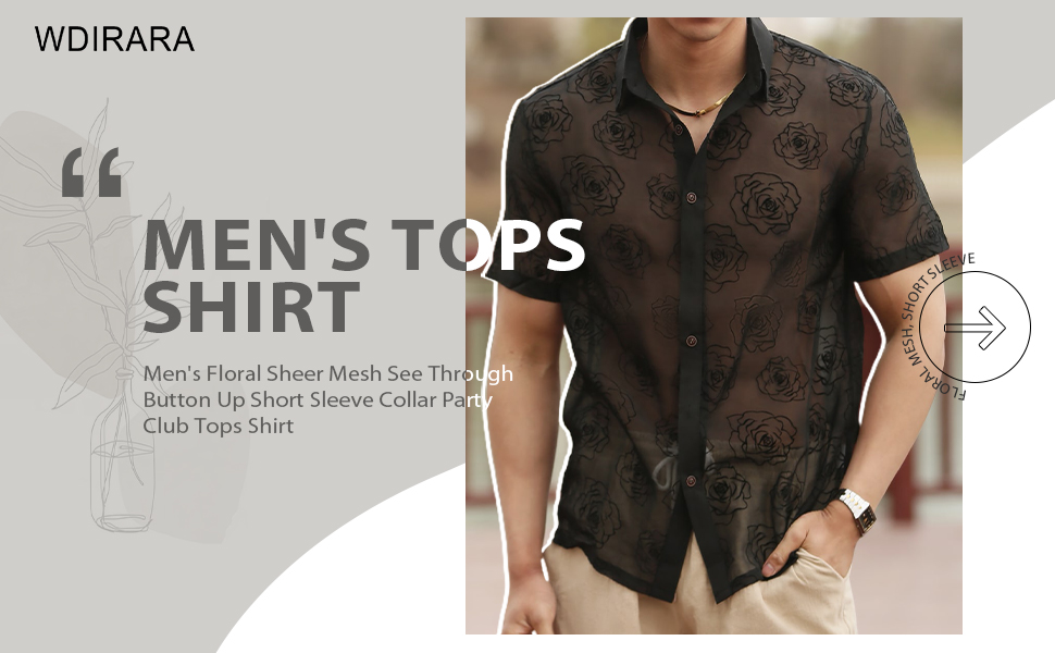トップス SHEER FLOWER SHORT SLEEVE SHIRTS Sheer Daisy Short Sleeve Shirt – BODE