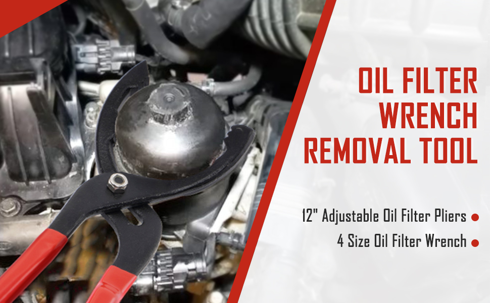 SPARKWHIZ Oil Filter Wrench Set, Oil Filter Removal Tool 2