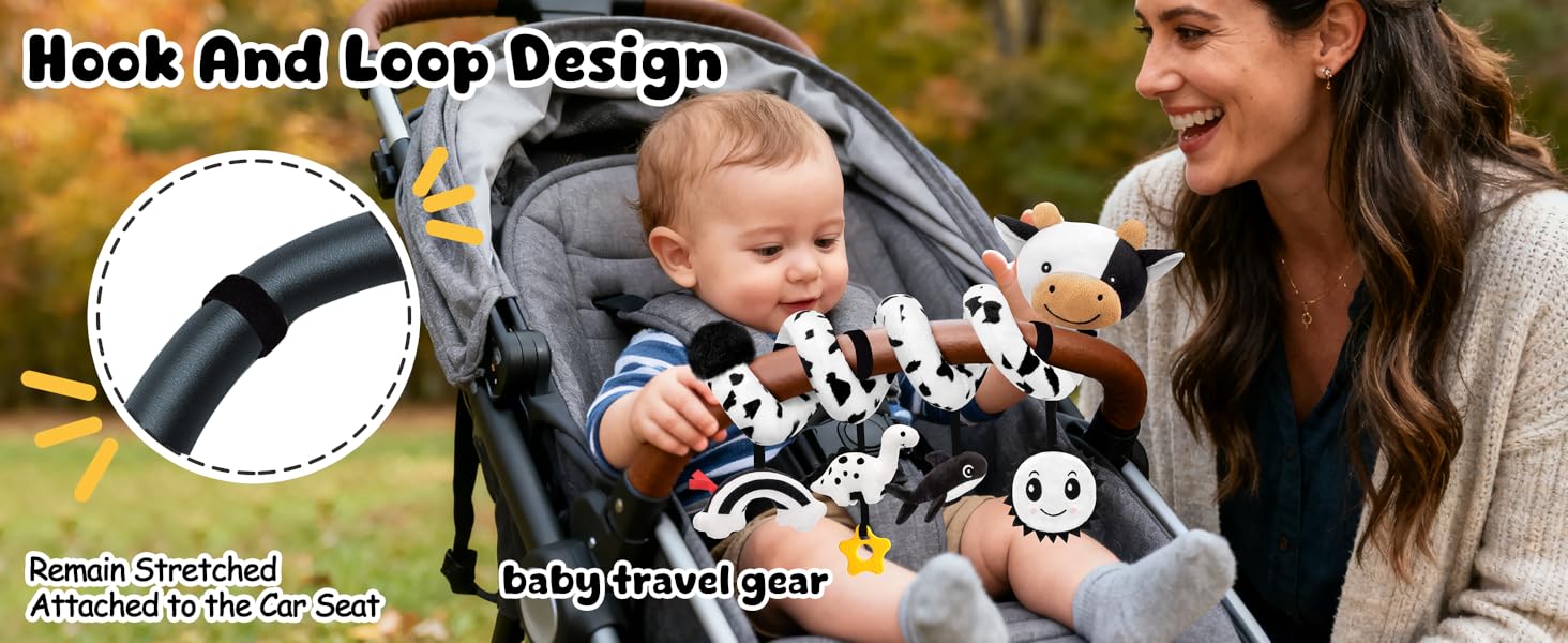 carseat toys hanging