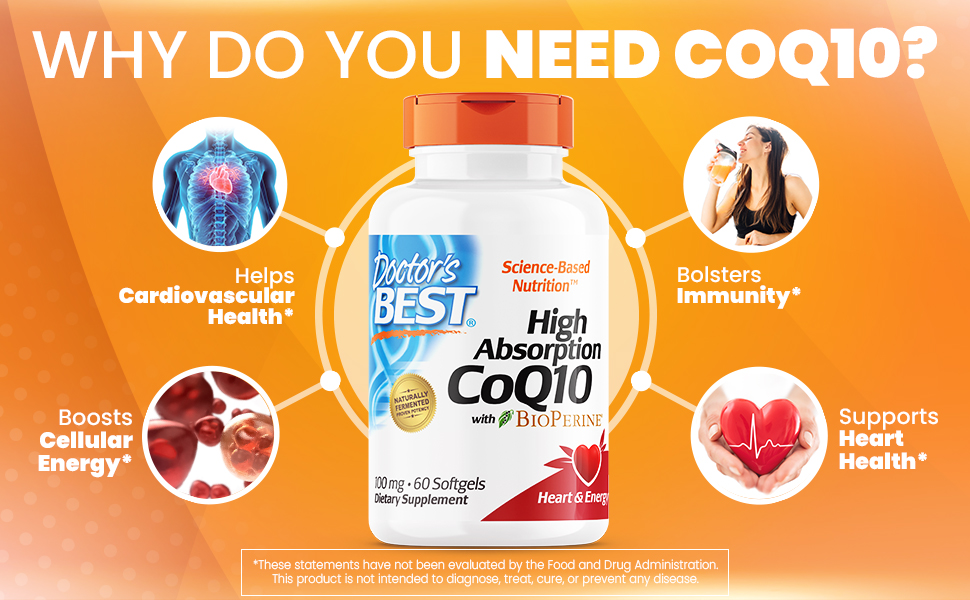 High Absorption CoQ10 with BioPerine Heart Health and Cellular Energy