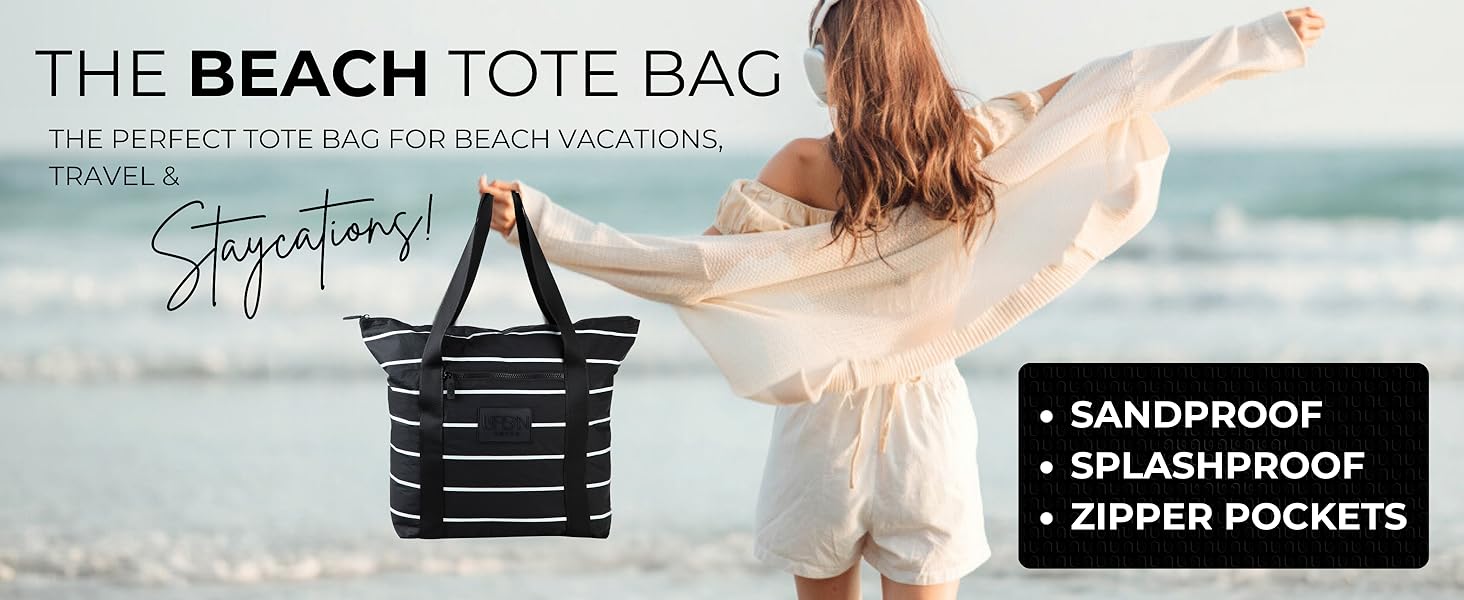 best beach bags for women black packable beach bag kate compartments 12" ships amazon prime bagz