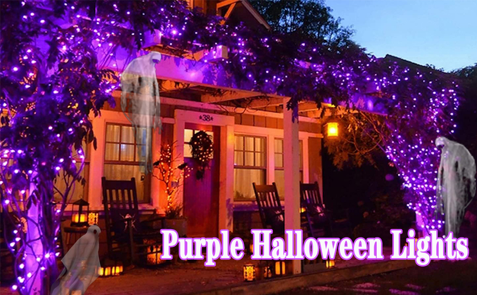 Purple Halloween Lights, 36ft 100 LED Purple String Lights