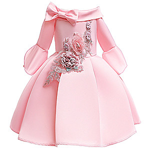 Flower Girls 3/4 Sleeve Dress