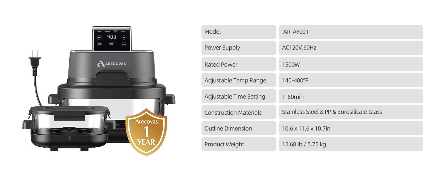 glass air fryer non toxic