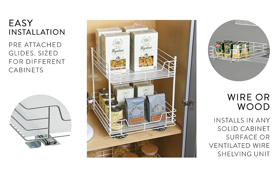 Household Essentials Sliding Organizer, Wire Shelf