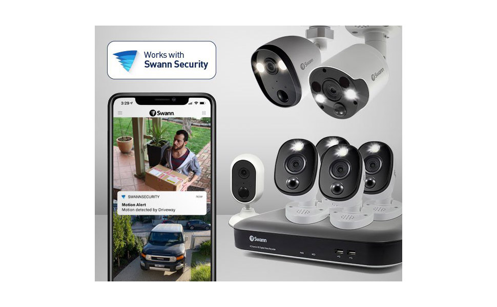 Swann 1080p HD 8 Channel 1TB Hard Drive DVR Security System with 4 x