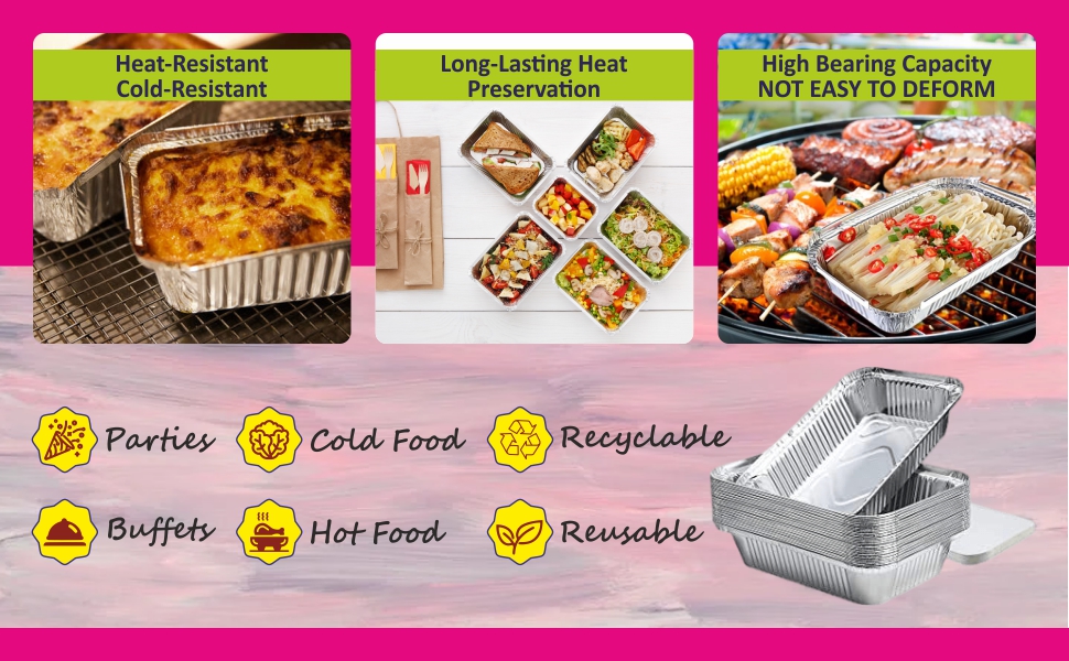 120 ML No 1 Aluminium Foil Food Containers with Lids Takeaway Silver