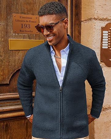 mens full zip up sweaters