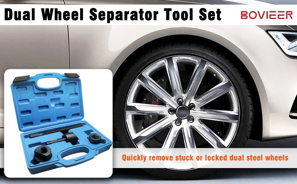 BOVIEER Dual Wheel Separator Tool Set, OnePiece Pusher