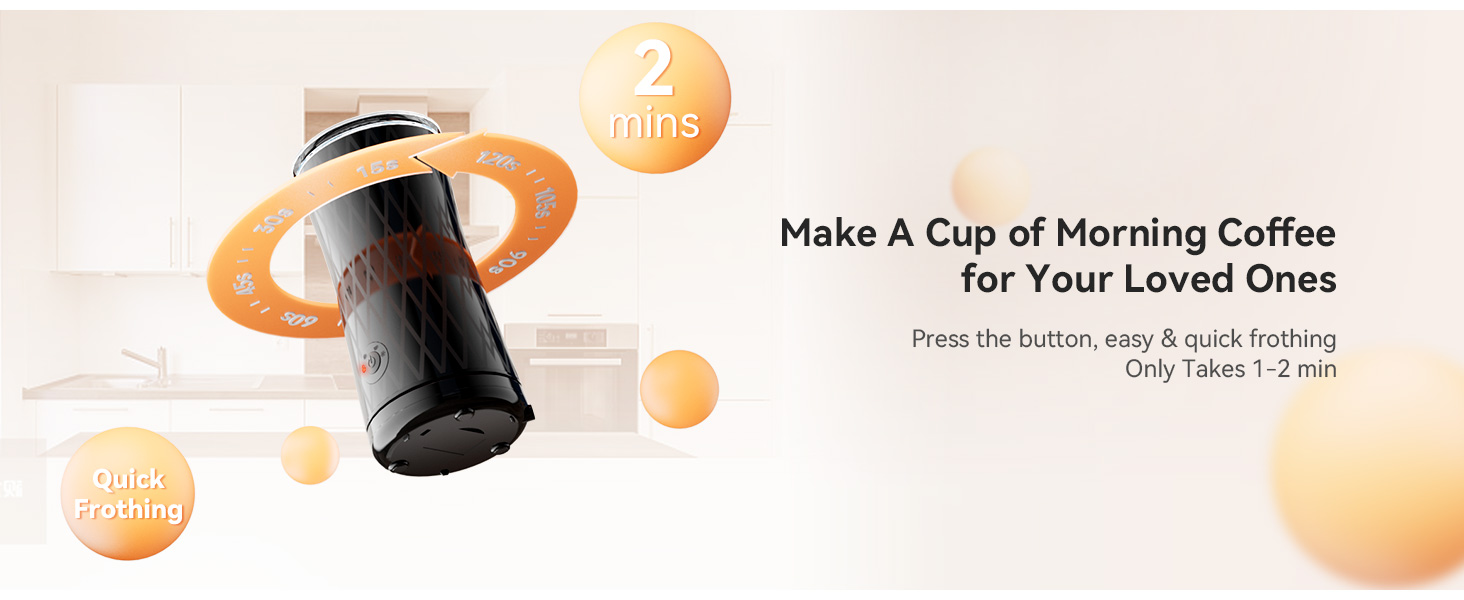 Milk Frother Electric, Morpilot 4 in 1 Hot & Cold Milk Foamer