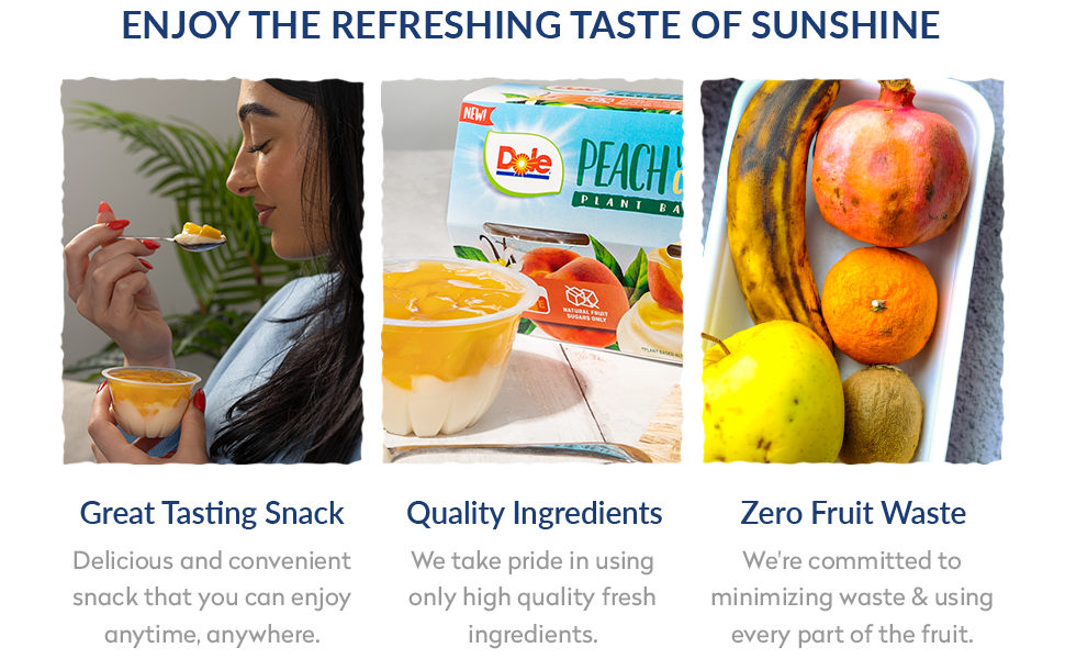 Dole Fruit in Jelly Pots LUNCHBOX SNACKS BULK PACK 100% NATURAL FRUIT 1 OF YOUR 5 A DAY refreshing