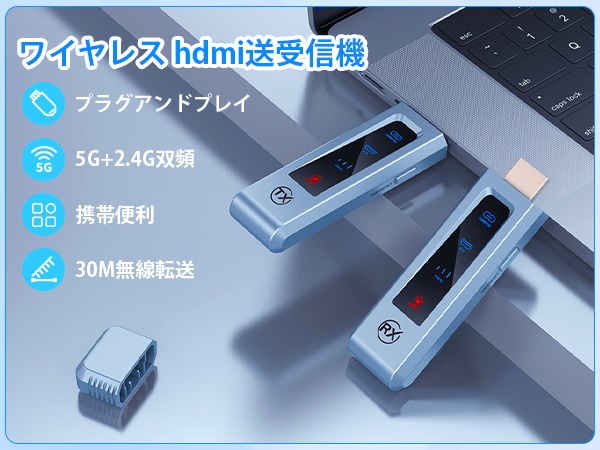 hdmi 無線 ワイヤレス 送受信機セット LEDディスプレイ 搭載 Amazon | FIGEBNY hdmi 無線 ワイヤレス 送受信機セット LED