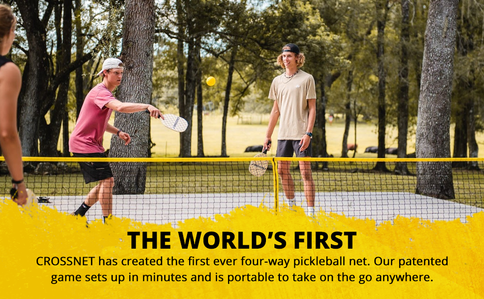 Pickleball Set with Net 4 Square Pickleball Net