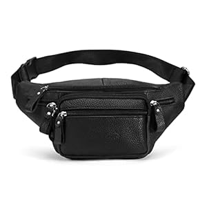 Leather Waist Bag Multiple Pockets