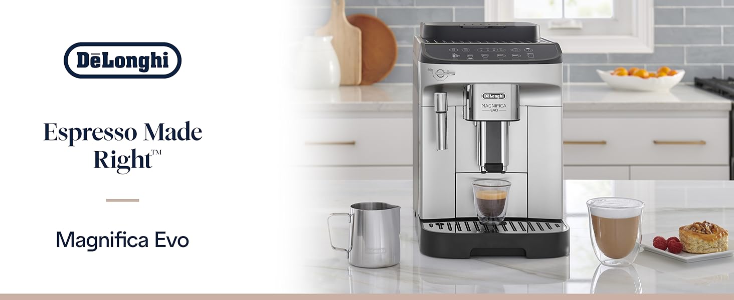 De'Longhi Magnifica Evo Automatic Espresso & Coffee Machine with Manual