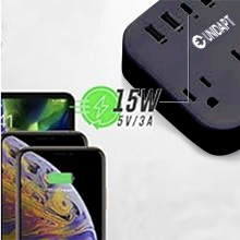 European Plug Adapter, Unidapt US to UK Europe Power Strip for EU/UK/US with USB C and 4 USB Ports, 3 AC Outlets, Wall Mountable, 5ft Extension Cord, for Travel Cruise Ship Home (Black) 18 fast charge with USB Type C and 4 USB A ports. Great for phones, tablets, speakers, shavers etc