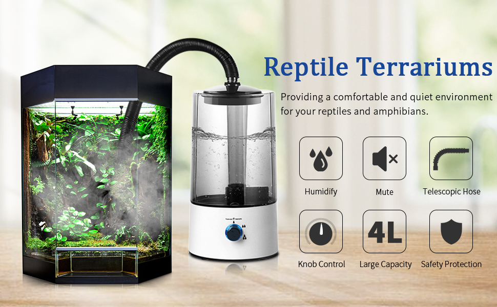 LKEREJOL Reptile Fogger Terrariums Humidifier Fog Machine