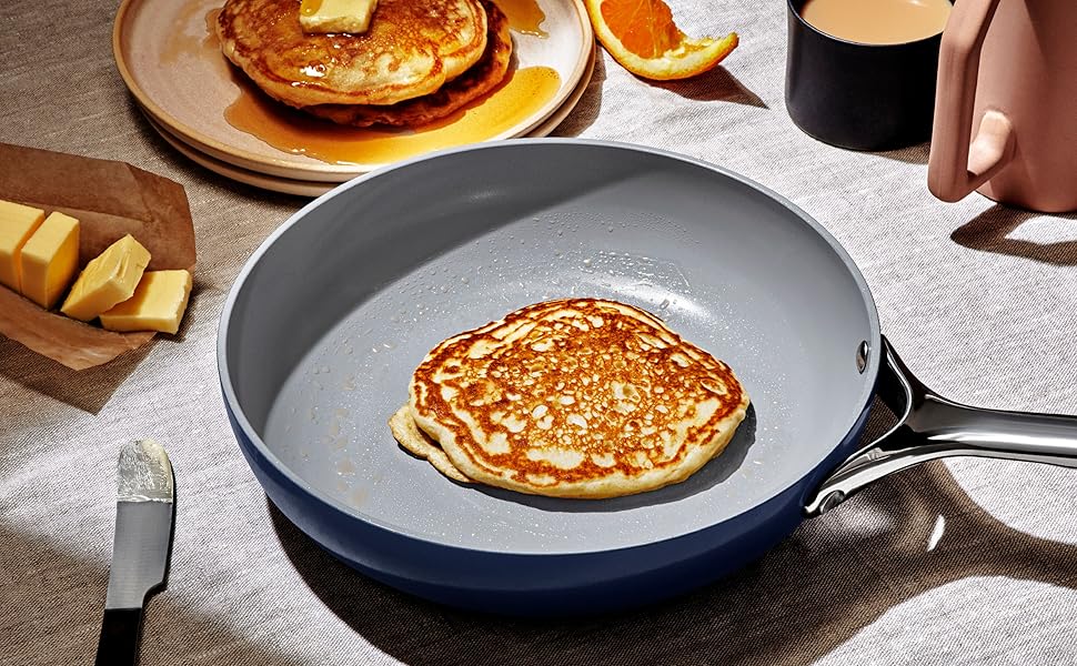 Caraway Nonstick Ceramic Frying Pan (2.7 qt, 10.5") Non Toxic, PTFE & PFOA Free