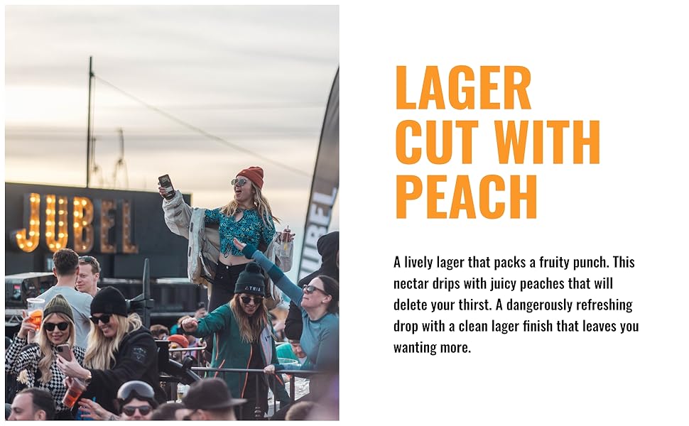 JUBEL Peach Beer (48x330ml) | Award Winning Gluten Free Beer