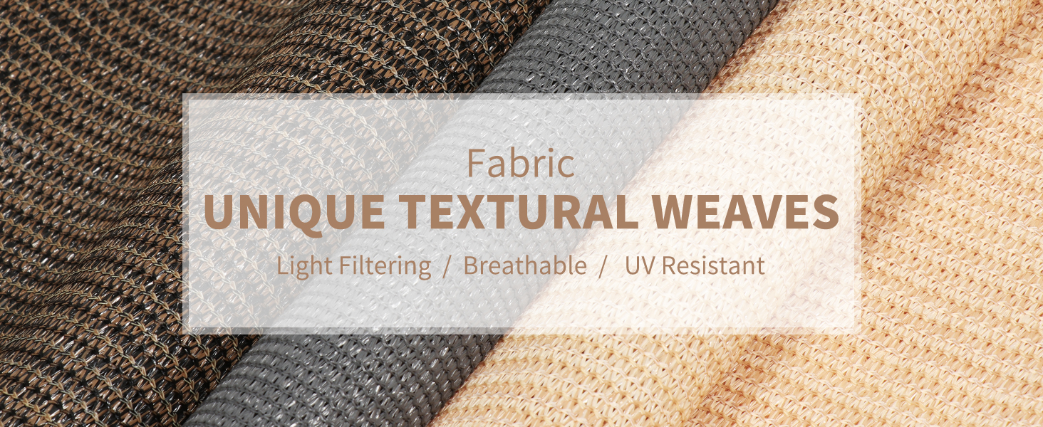 Cordless exterior shades cloth