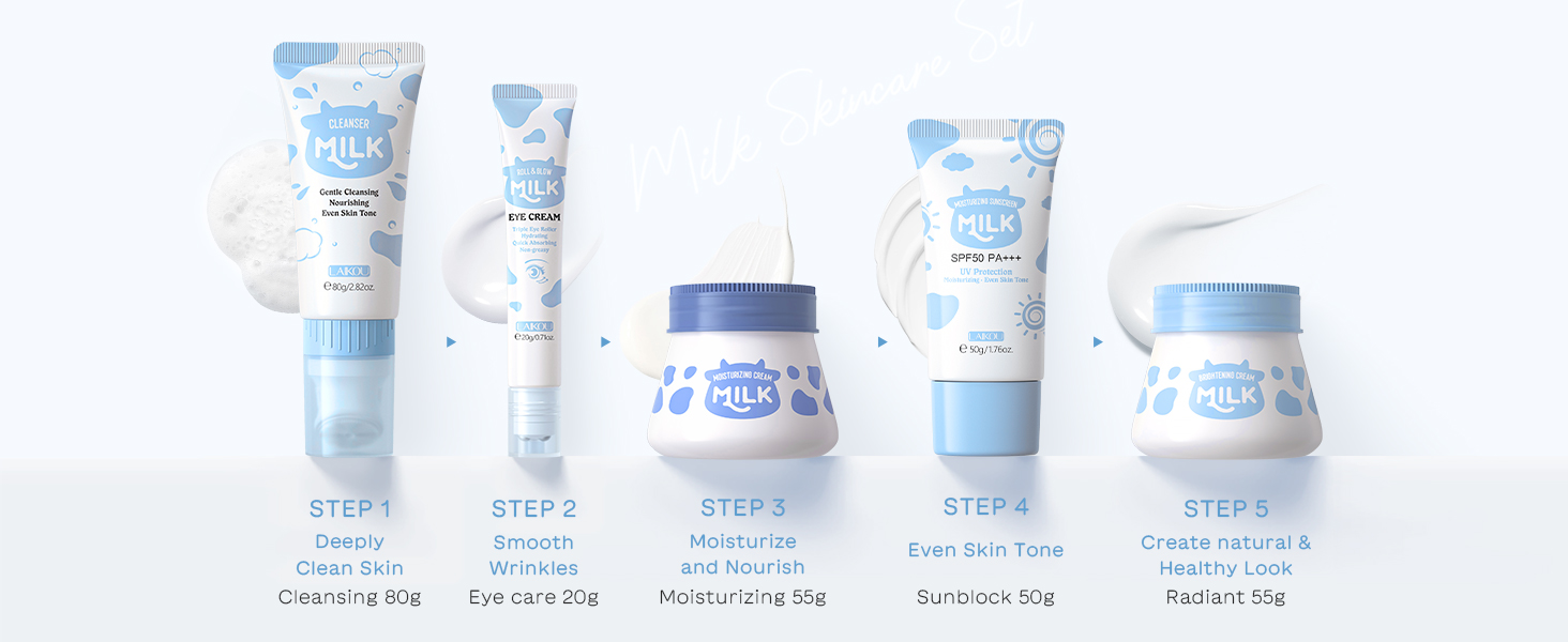 milk skincare set
