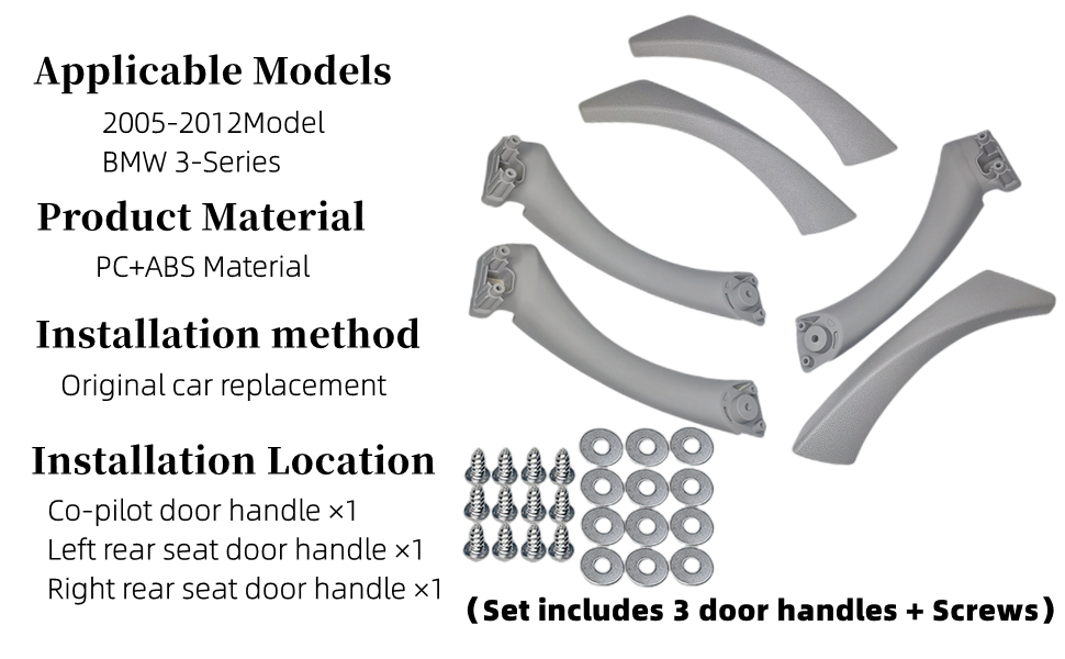 woligeca Car Door Handle for BMW 3 Series E90 E91 20062012
