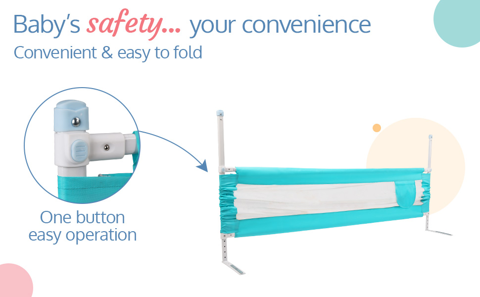 Buy Luvlap Bed Rail Guard for Baby/Kids Safety, 180cm x 72 cm, Portable